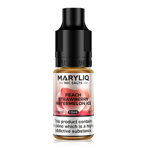 Peach Strawberry Watermelon Ice By Maryliq Nic salt